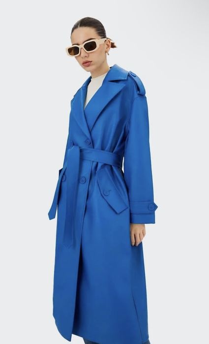 Trench piele Stradivarius