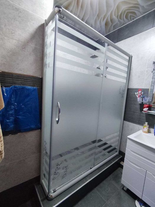 Стеклянные Раздвижные двери перегородки Душевая кабина Dushavoy kabina