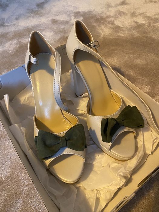 Pantofi mireasa piele naturala