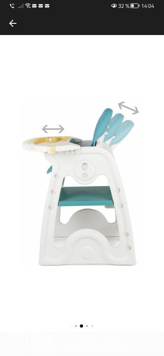 Scaun de masa 2 in 1 pentru bebelusi si copii Juju