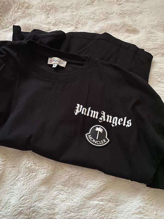Мъжка черна тениска Palm Angels x Moncler (КАТО НОВА)