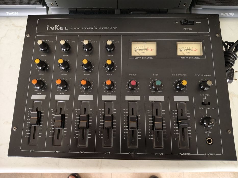 Inkel System 800 audio mixer, mixer, preamplificator vu metre