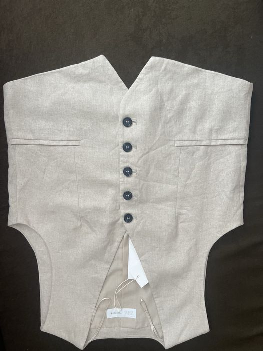 Ново дамско ленено елече/елек, топ  Zara