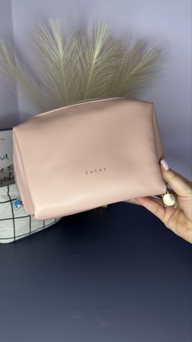 Косметичка «пыльная роза», вместительная