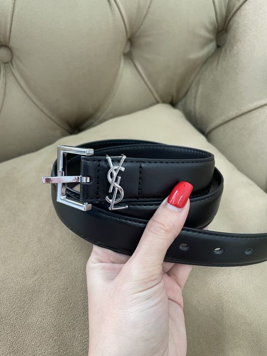 Curea YSL negru-argintiu