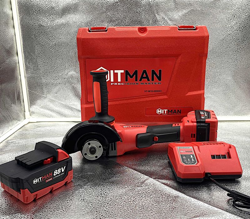 Polizor unghiular Hitman 88V, 2x baterii, Brushless!
