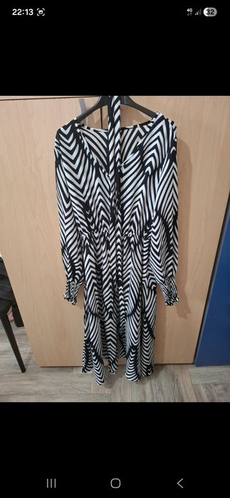 Rochie dama alb negru