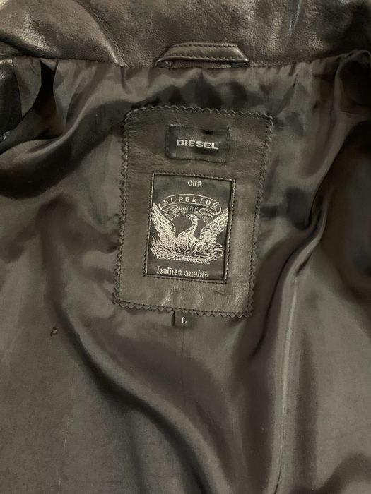 Diesel Leather Biker Jacket Кожено Яке