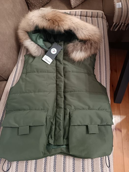 Дамски елек с естествен косъм