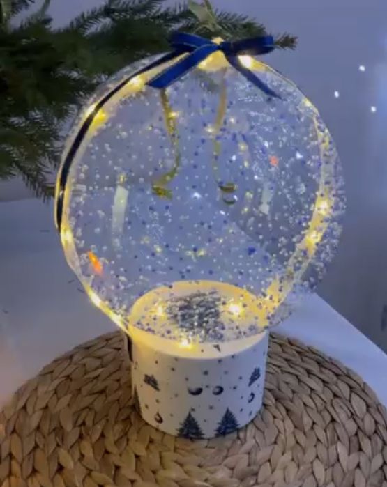 Подарок в бабл шаре на выписку