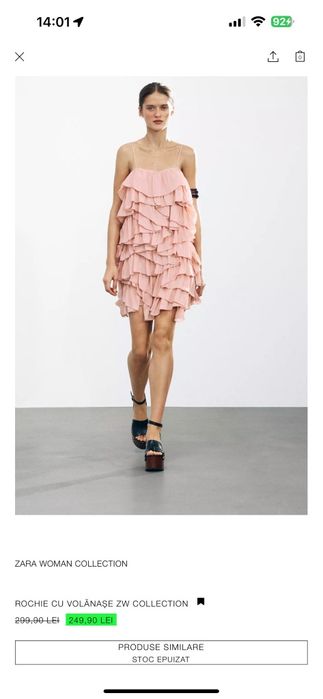 Rochie volane Zara