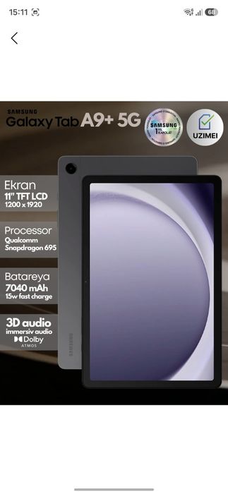 Samsung Tab A9+ 5G 8/128Gb