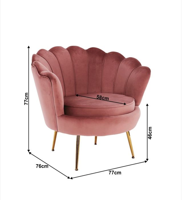 Fotoliu  roz dimensiune 77×77x76 cm