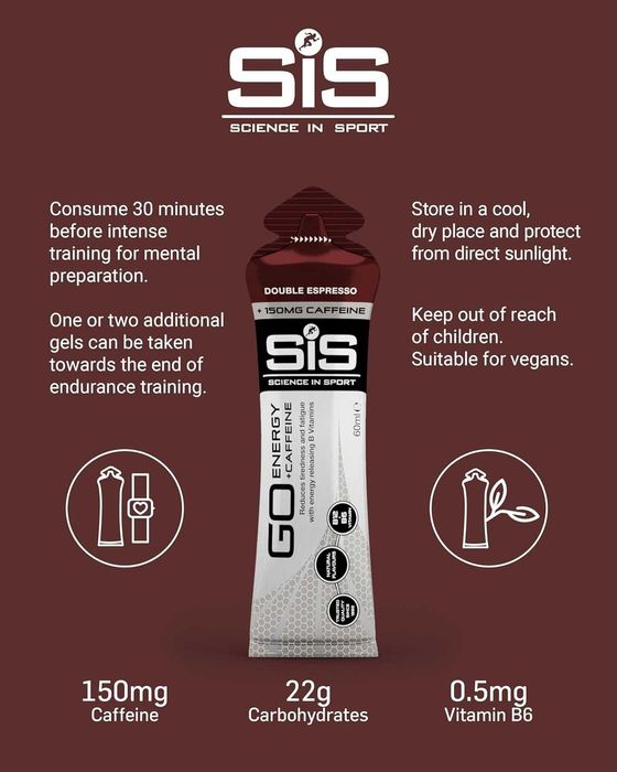 Энергетический гель SIS Go Energy с кофеином (150мг) Double Espresso!