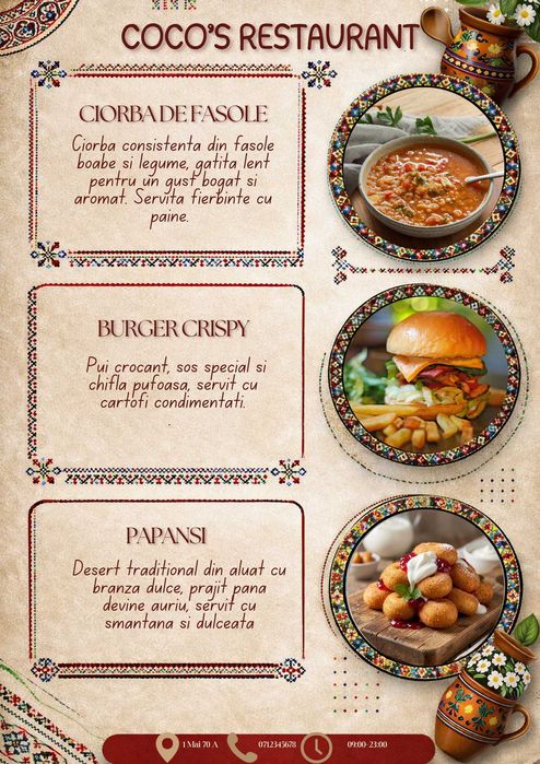 Creare postări Meniul Zilei pentru Restaurante