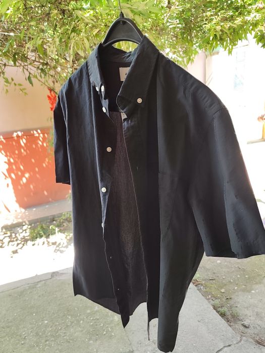Cămașă neagră bărbați H&M. NOUĂ - mânecă scurtă, mărimea  S