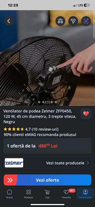Ventilator de podea ZELMER