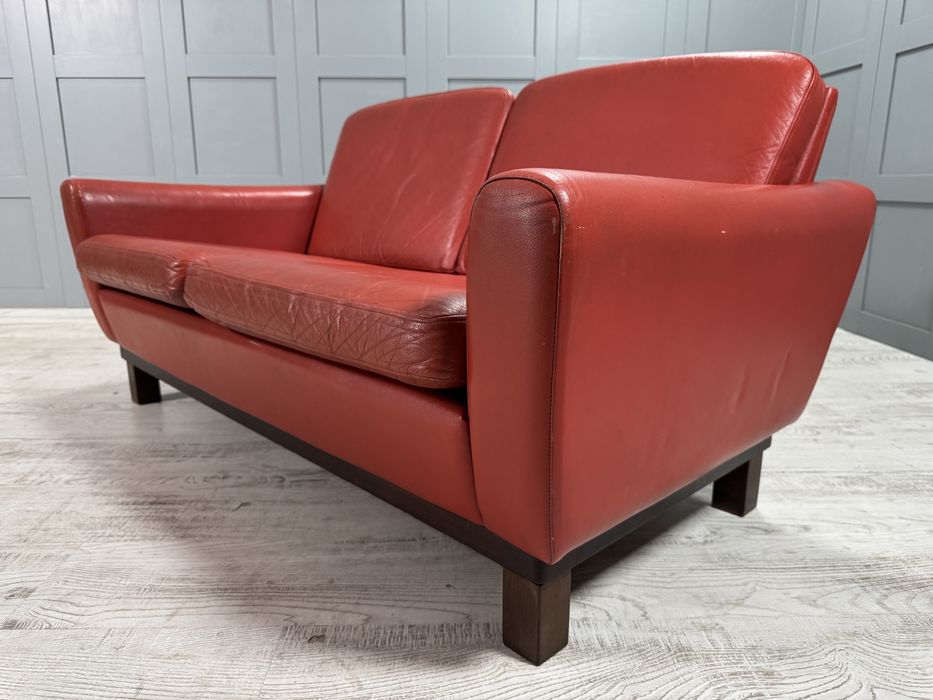 Датски диван 2-ка естествена кожа Д1079