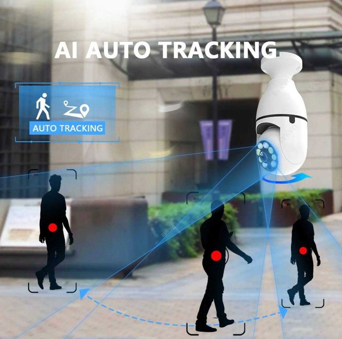 Камера видеонаблюдения подсветка Wi-Fi лампа