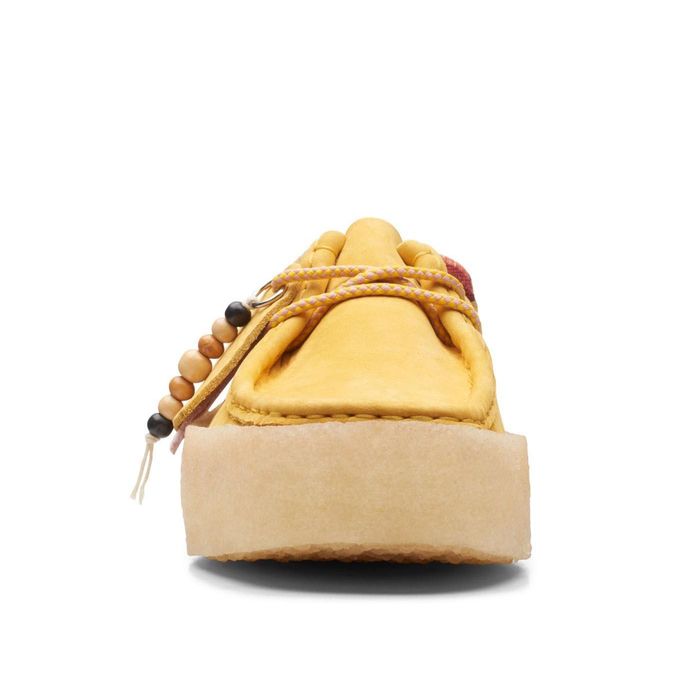 НОВО! Дамски обувки тип Wallabees Limited Edition Clarks Жълто