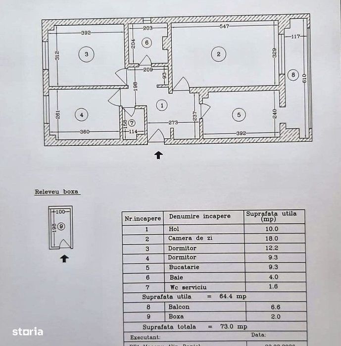 Trei camere decomandat etajul 1, Dacia