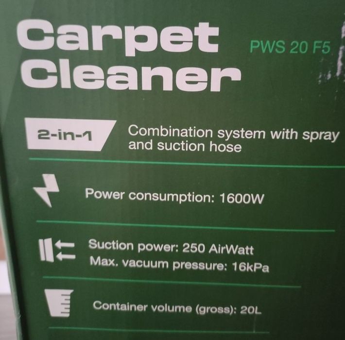 Aspirator cu spalare Parkside injecție extracție pentru tapițerie scaune canapea mocheta saltea