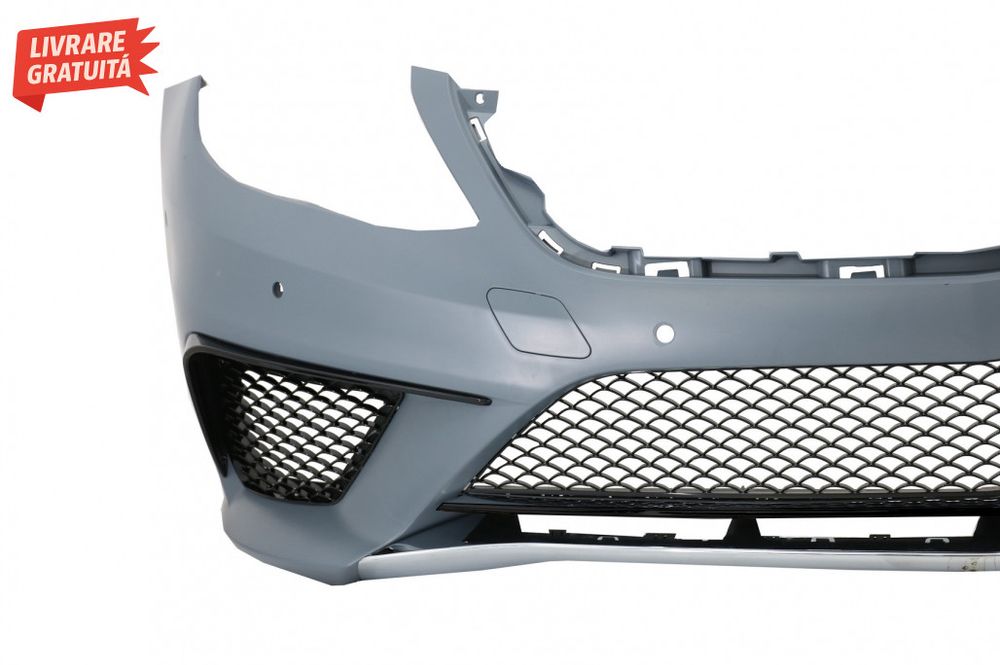 Pachet Exterior cu Grila Centrala Negru Lucios Mercedes S-Class W222 (