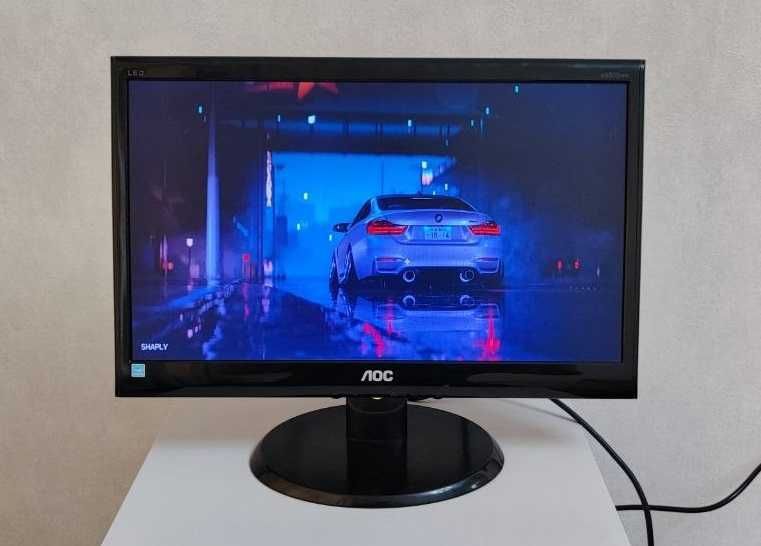 Монитор AOC e950Swn 18.5" LED, 1366×768, VGA + кабели