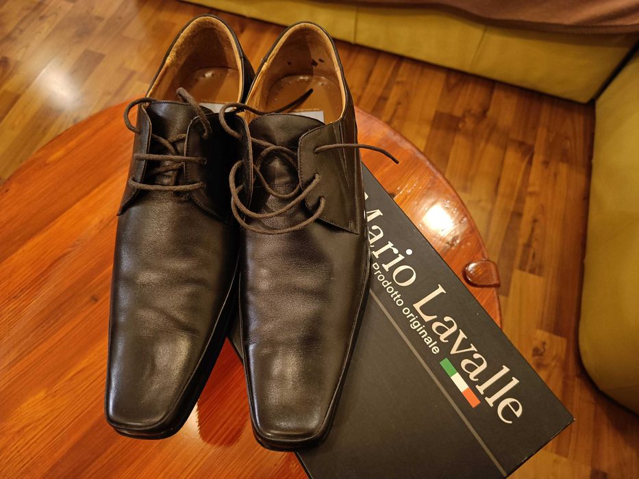 Vand pantofi maro inchis piele naturala barbati