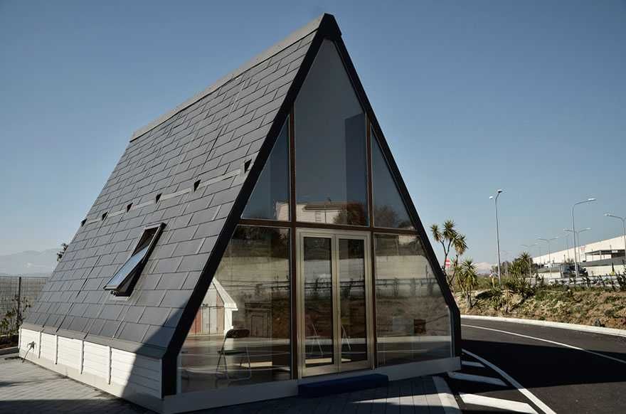 Vand cabane tip A frame, case modulare pe structura metalic