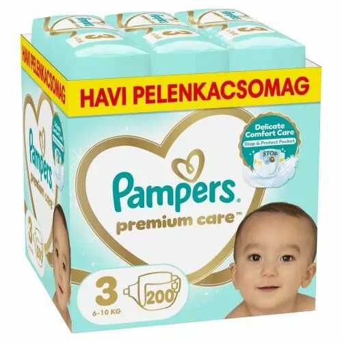 Pachet lunar de scutece Pampers Premium Care 6-10kg Midi 3 (200 buc)