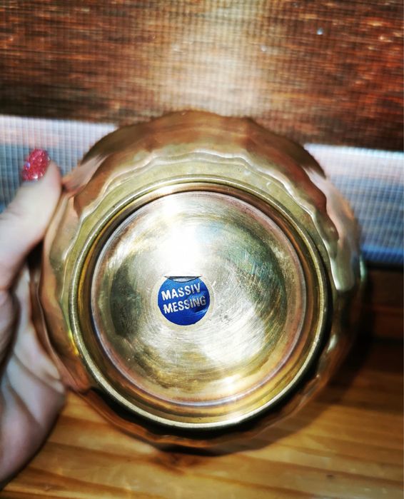 Антикварен месингов бронзов военен ключодържател фиба щипка за пари