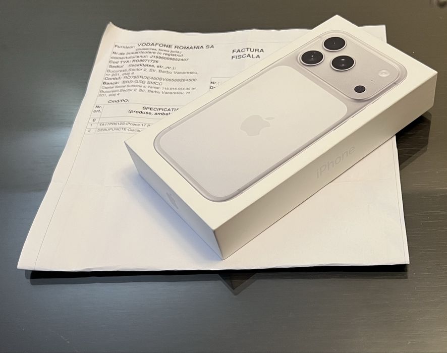 iPhone 17 PRO 256GB 5G SIGILAT ! GARANTIE ! Silver Alb White 512