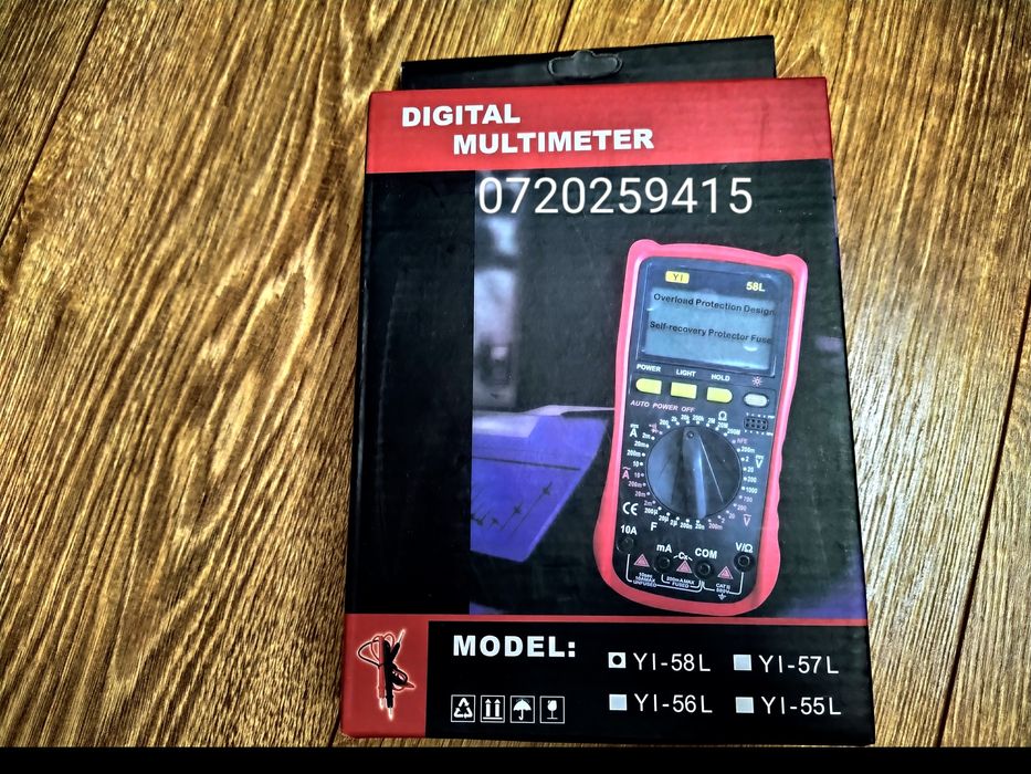 Multimetru Multifunctional cu Display, Iluminare Led  YI58L