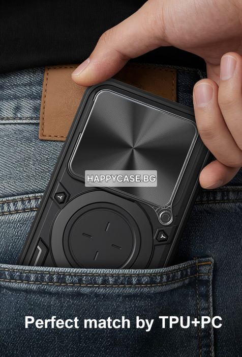 Realme 16 Pro+ 5G / GIANT RING Удароустойчив кейс гръб с пръстен