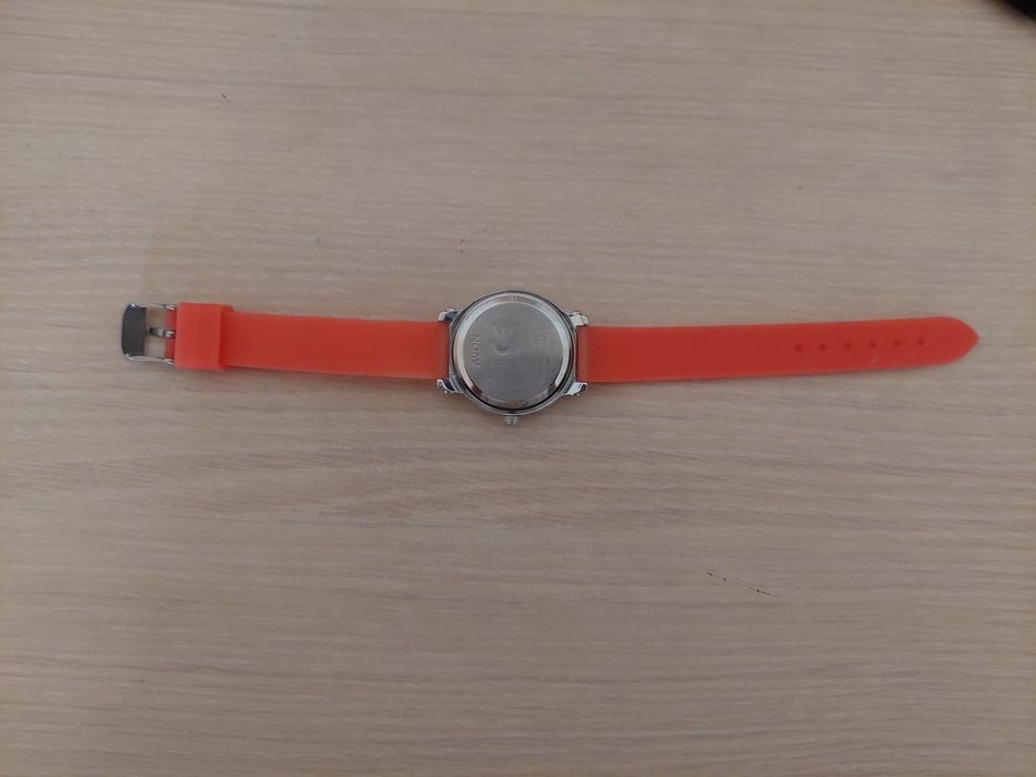 Ceas dama Avon portocaliu curea silicon Quartz ca nou