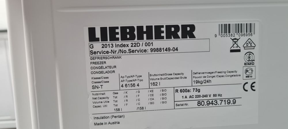 Фризер Liebherr Confort 126см А+