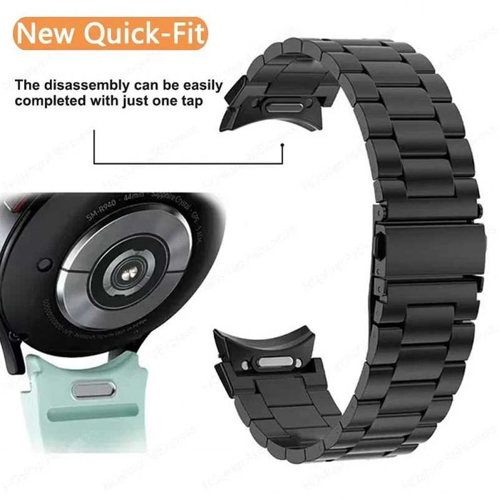 Curea metalica no gap cu quick fit pentru ceas Samsung Watch 6 / 5 / 4