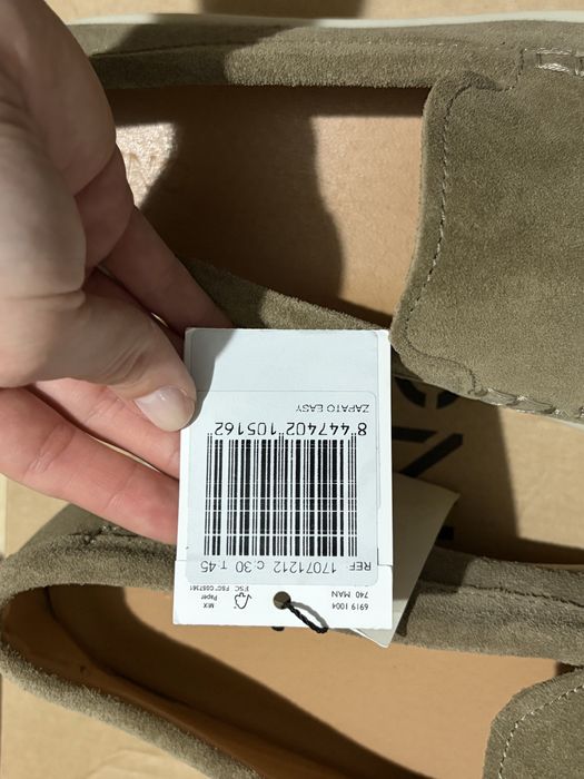 Mocasini piele intoarsa barbati Mango