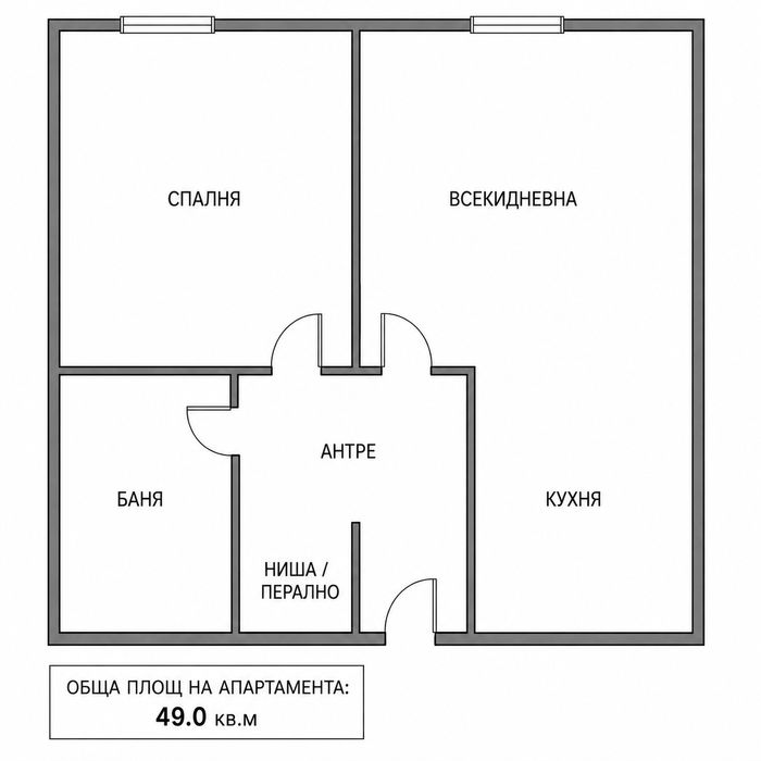 Двустаен апартамент в София, Обеля 2
