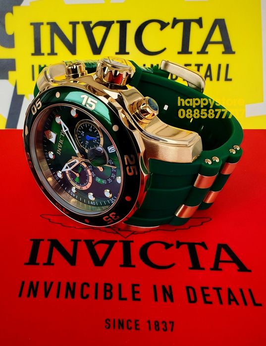 INVICTA SCUBA Green/Gold 48mm, Инвикта нов ръчен часовник