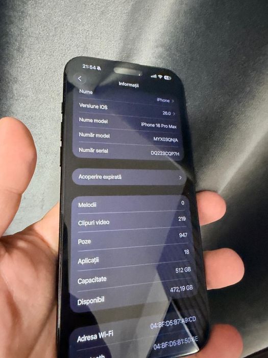 Iphone 16 pro max 512