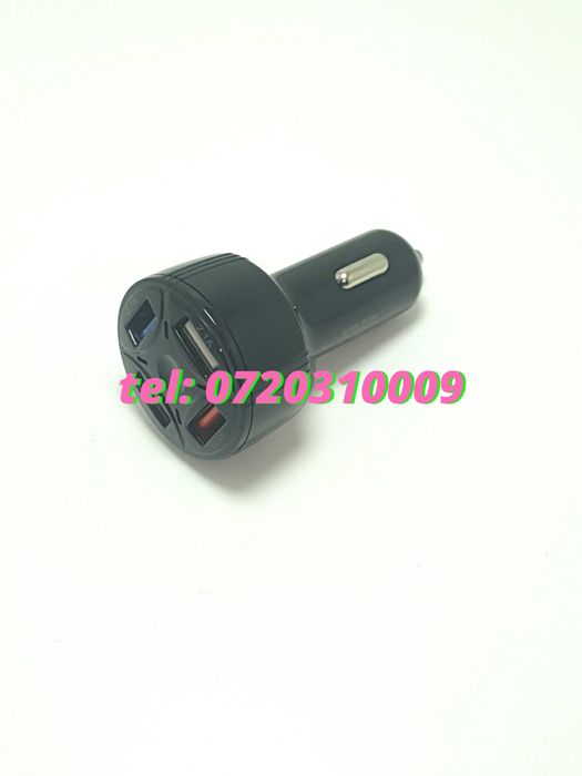 Incarcator Masina Auto 4 Porturi Bricheta Usb Qc Incarcare Rapida