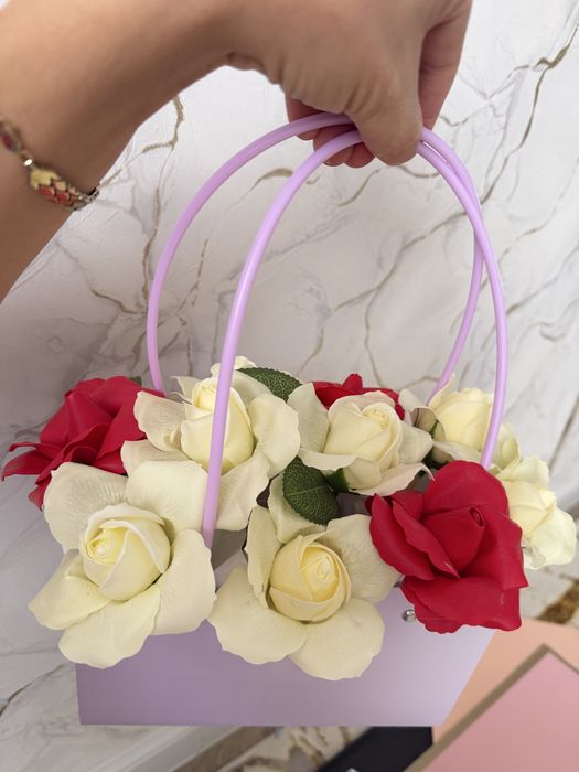 Мыльные розы букеты и корзинки
