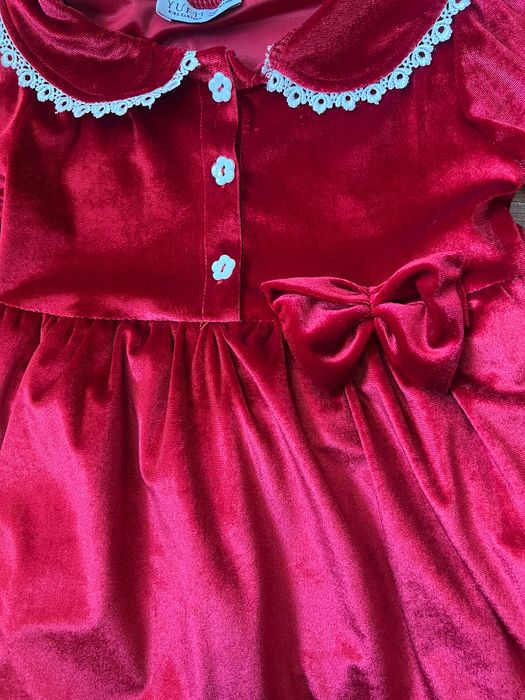 Очаровательное красное платье для малышки, Турция, 2-4 года, Новое