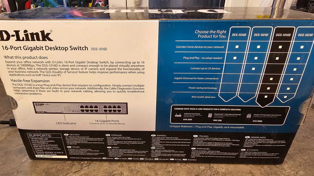 Switch D-Link DGS 1016D 16 Port Gigabit NOU