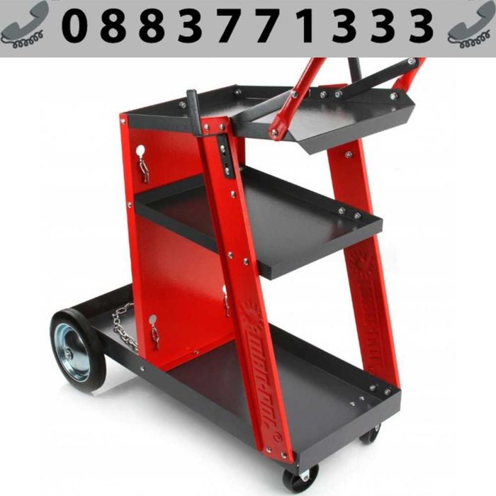 НЕМСКА Количка за заваръчни апарати MARPOL, 60 кг + ЛЕД ФЕНЕР