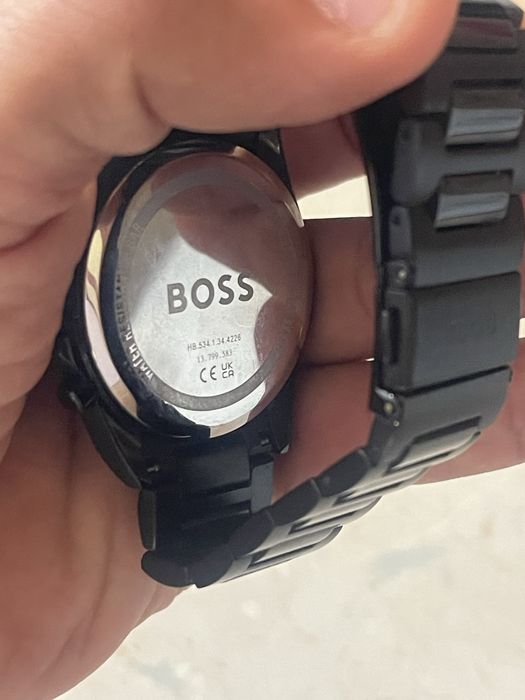Мъжки часовник Boss черен STRIKE BLACK-PLATED 1514291