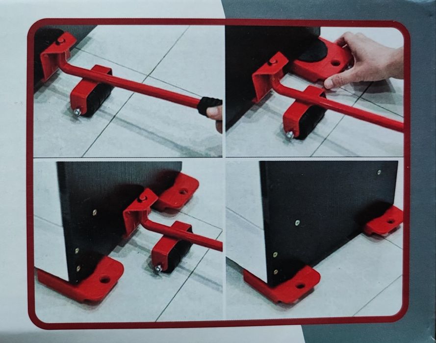 Повдигащ лост с 4 подложки с колела