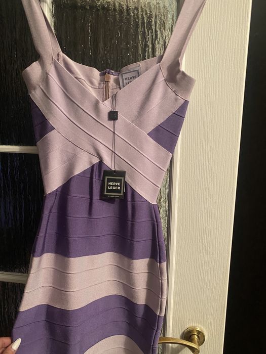 Rochie bandage Herve Leger noua cu eticheta mov violet